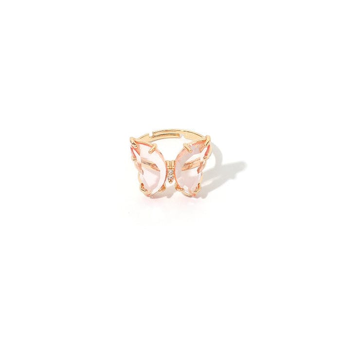 Charm Butterfly Ring For Women Crystal Zircon Rings Gold Silver