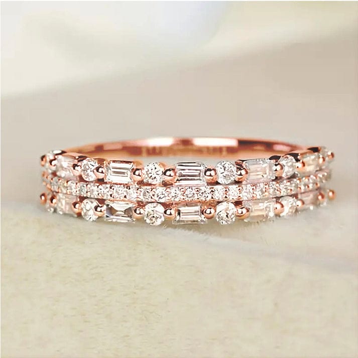 Rotatable Ring With Open Design Fashion Double-layered Hollow Line Anxiety Relief Rings For Women
