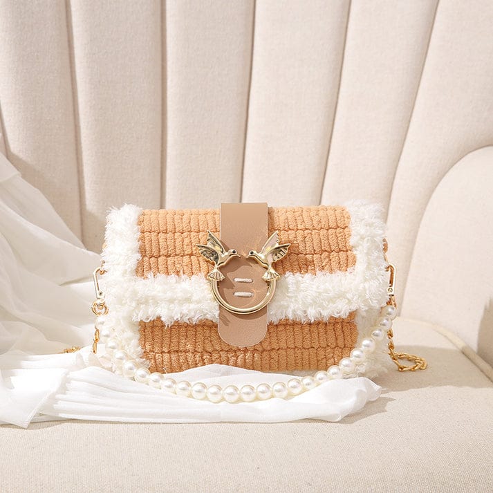 DIY Hand-knitted Plush Hand-sewn Material Bag