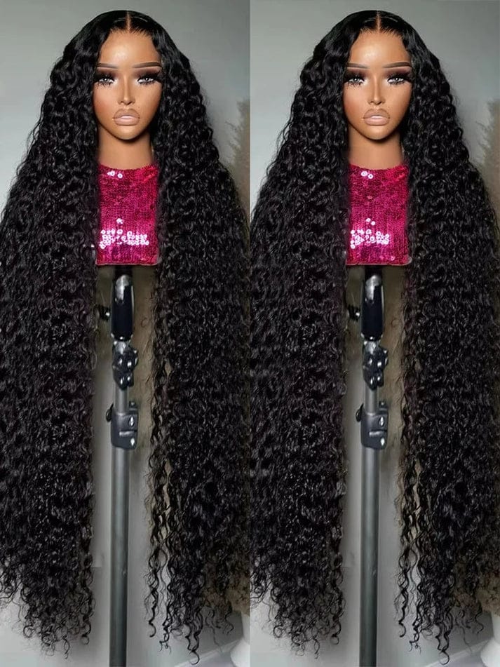 Water Wave Glueless Wig Wear and Go Deep Wave 13x4 13x6 Hd Lace Front Human Hair Wig 250% Curly Human Hair Wigs 7x5 Closure Wig
