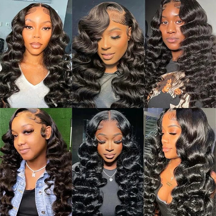 40 Inch Loose Deep Wave 13x4 13x6 HD Transparent Human Hair Wig 250 Density Brazilian Water Curly Nature Wave Lace Frontal Wigs